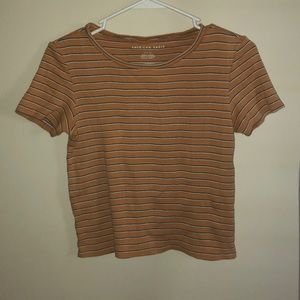 yellow striped  American eagle top size:s